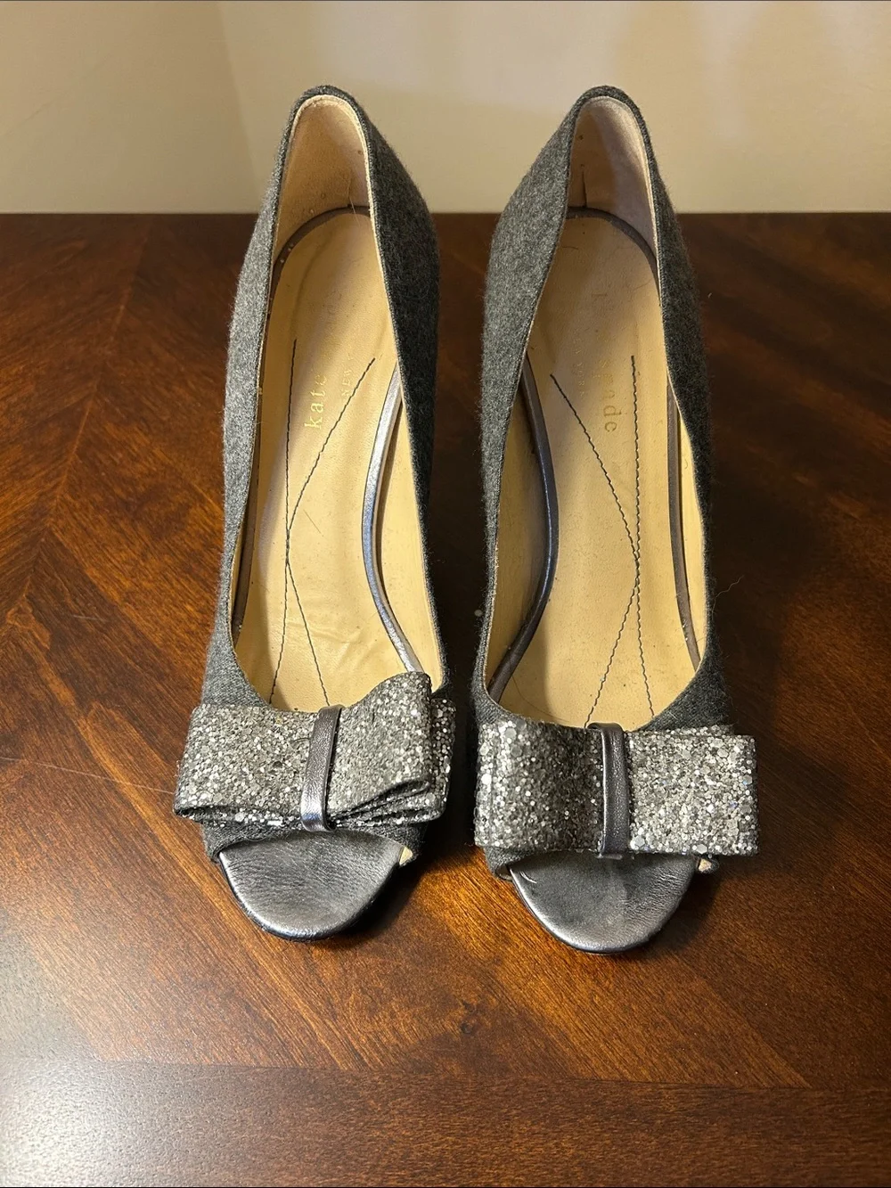 kate spade Glitter Bow Heels